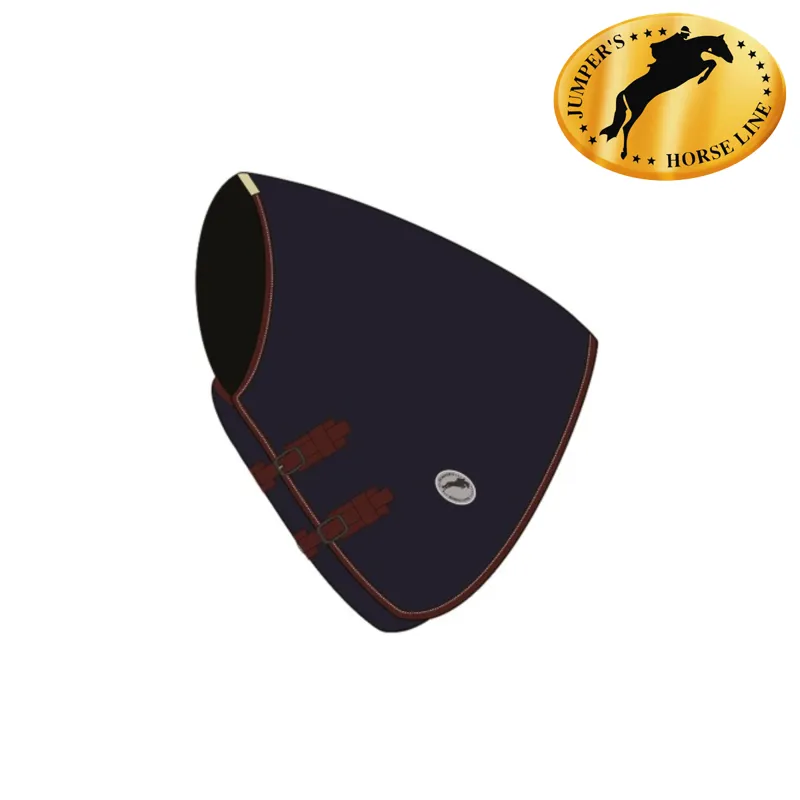 JHL Mediumweight Turnout Neck Cover - Navy/Burgundy